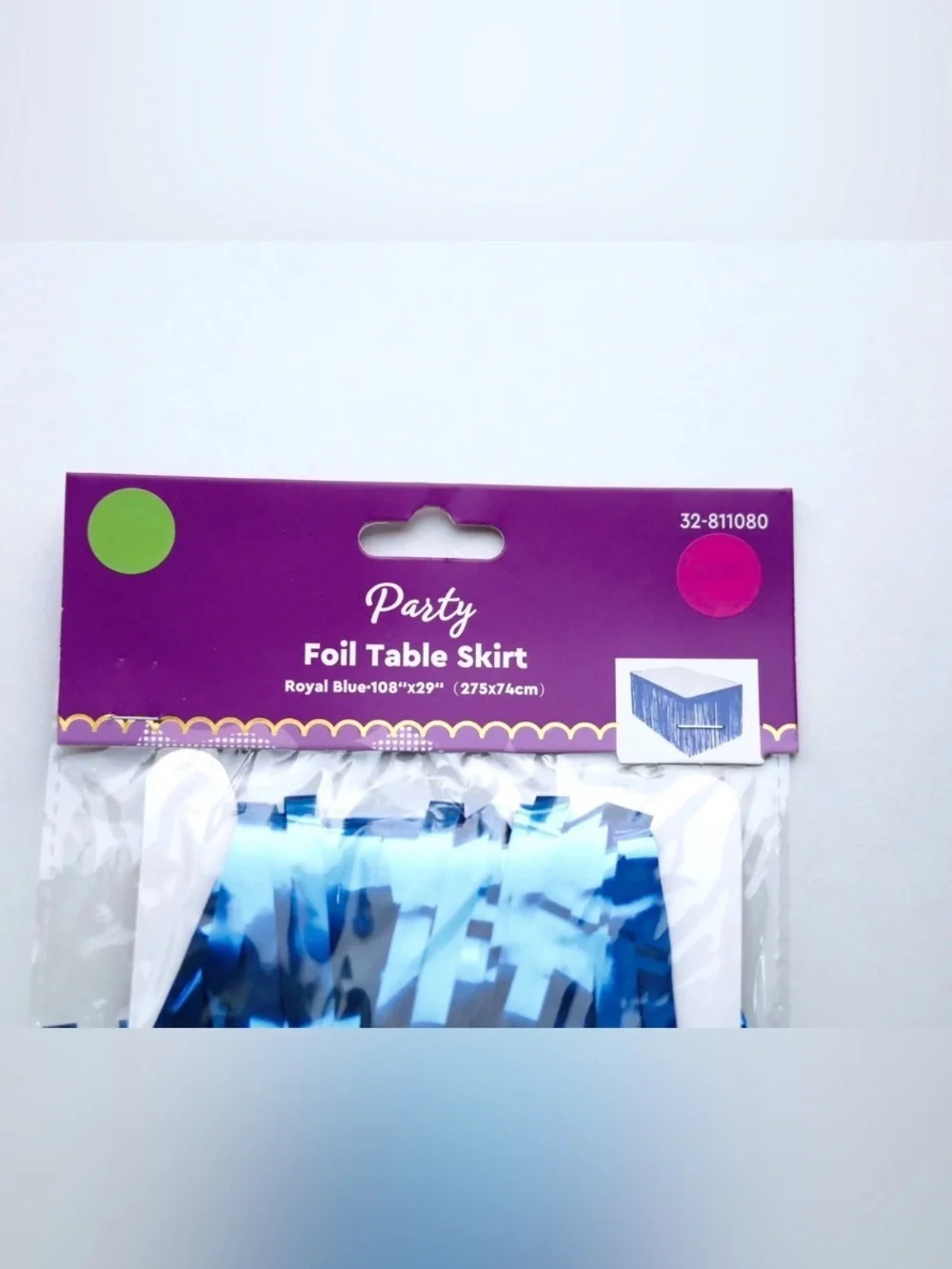 Royal Blue Party Foil Table Skirt – Party Decoration